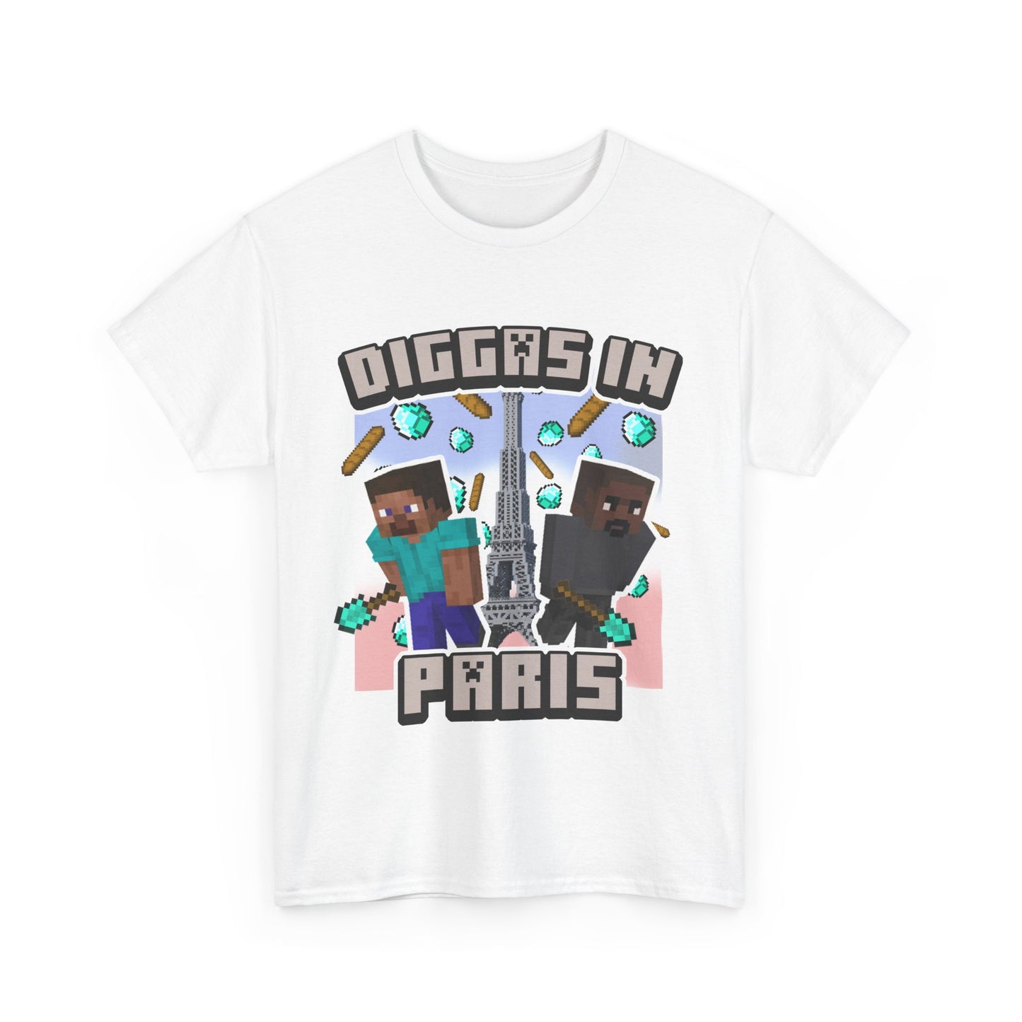 Diggas in Paris Minecraft Meme Shirt