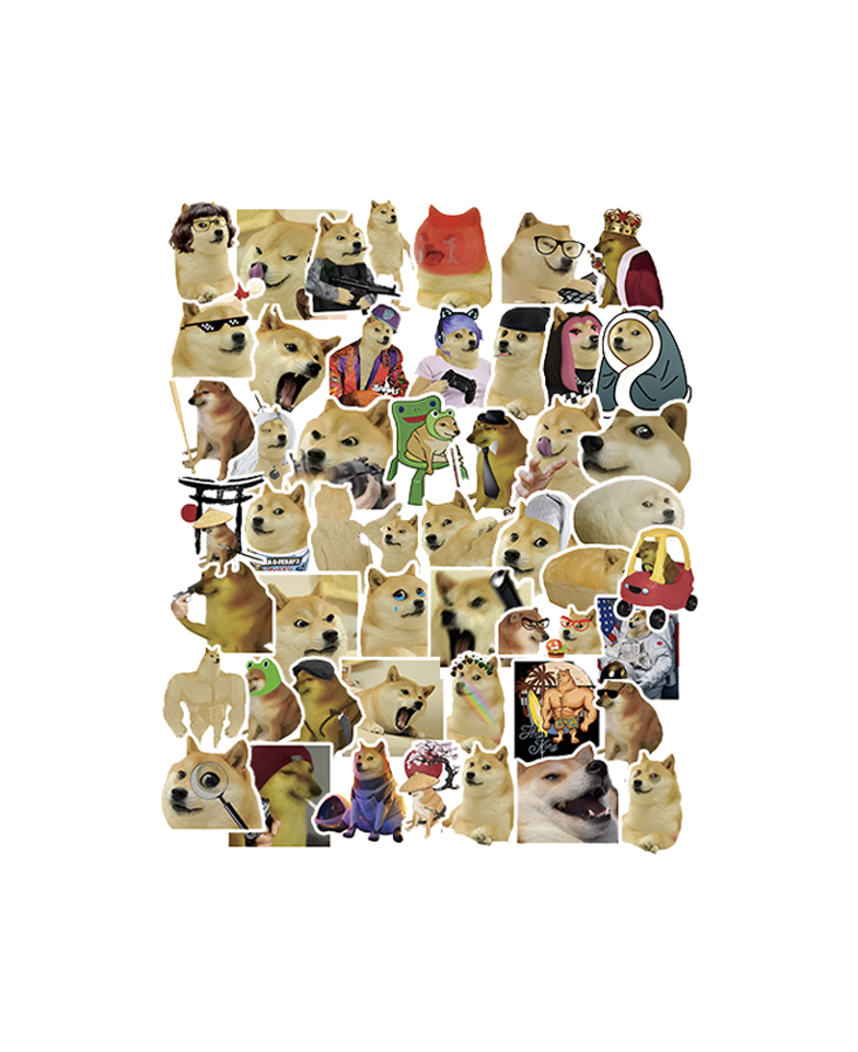 50 Piece Doge Sticker Pack - Dank Meme Merchandise